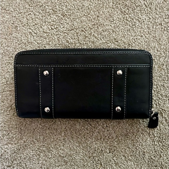 Coach Black Wallet with Silver Buckles - Picture 2 of 4